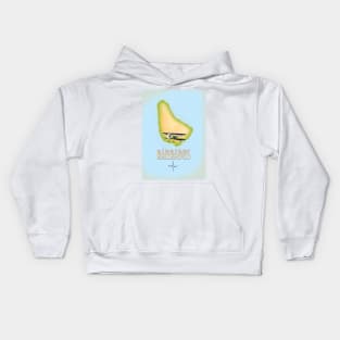 Barbados Island map Kids Hoodie